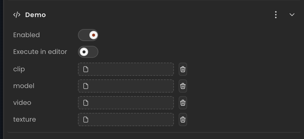 AssetInput inspector control