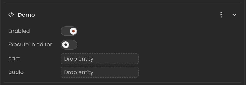 ComponentInput inspector control