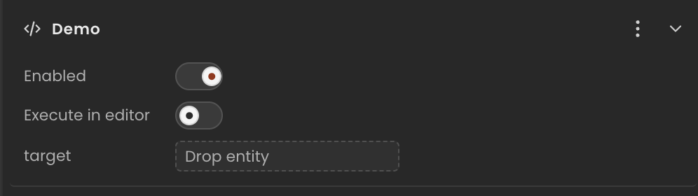 EntityInput inspector control