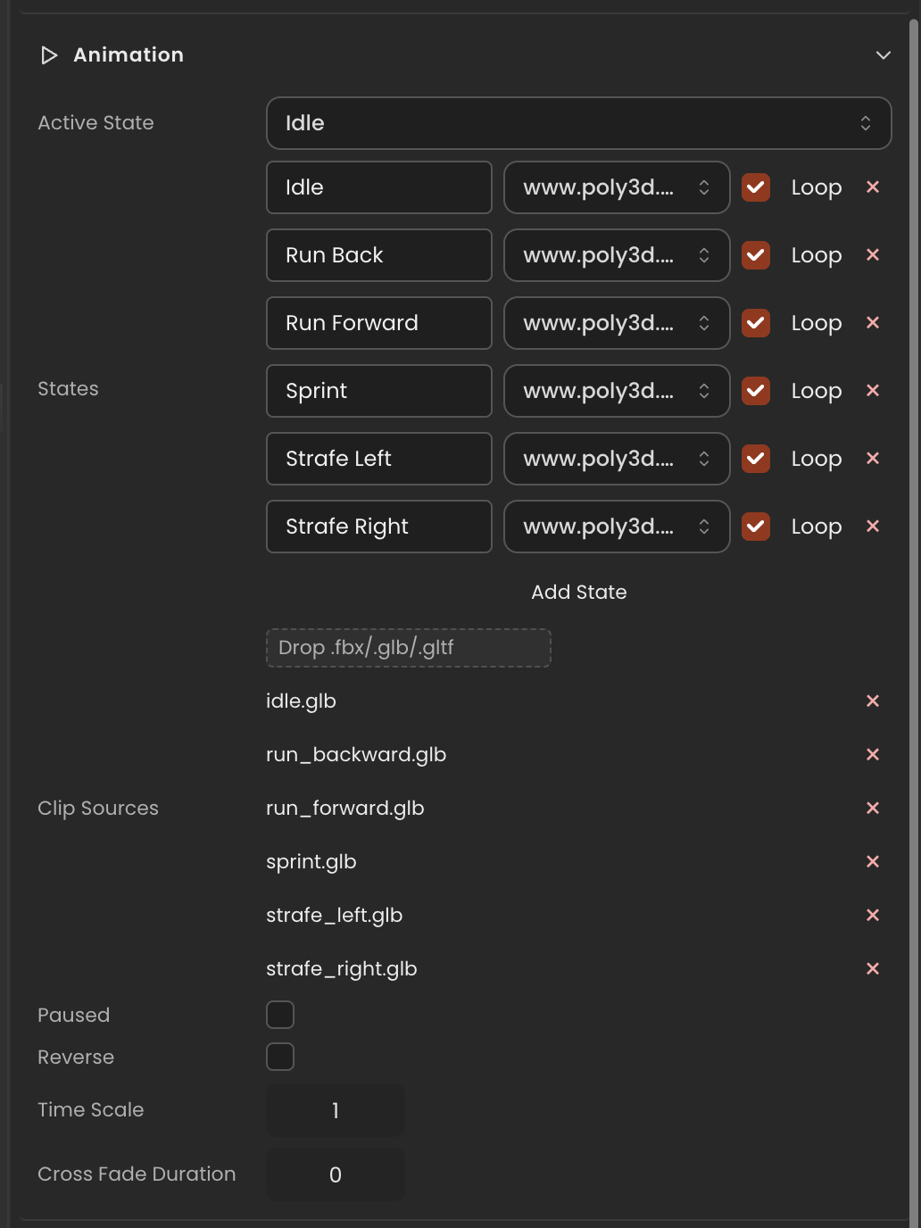 Animation inspector