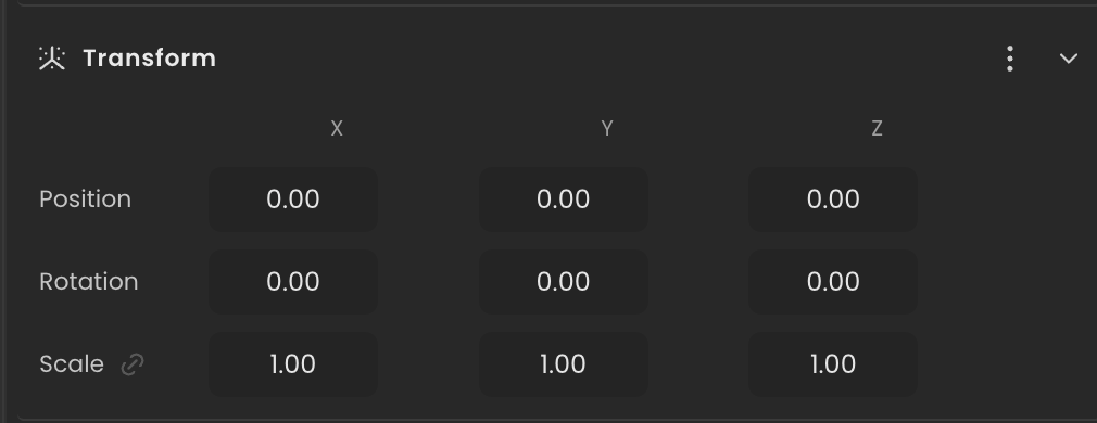 Transform inspector